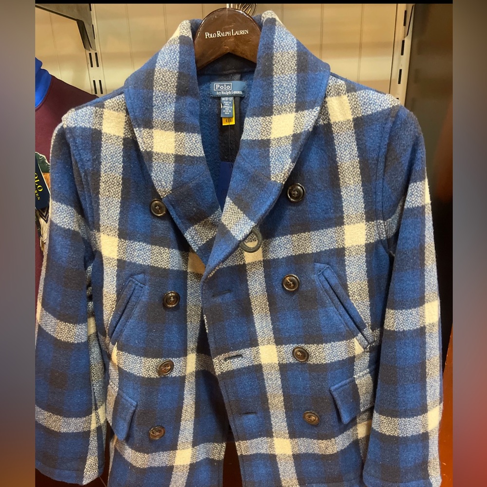 Polo Ralph Lauren, Plaid Coat with horn buttons